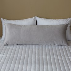 아임리빙 보들보들 극세사 카라멜 대쿠션 커버, 라이트그레이