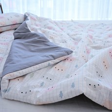 ahtty blanc 嬰幼兒棉質薄被, 格紋熊