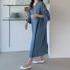 보리맘 메이드 빅사이즈 V 롱 임부복 원피스 a769