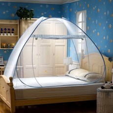 Tridoto 超簡易圓頂型一鍵式蚊帳, 天空藍