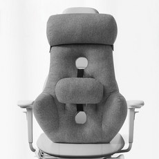 現在今日替換3D立體腰頸脊椎調節墊辦公室椅子靠背墊, 深灰色