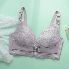 蕾絲壓花小蝴蝶結哺乳內衣