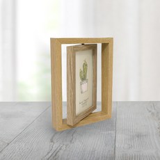 마벨인홈 회전형 신혼 커플 사진 고급 인테리어 액자, 원목, 1개