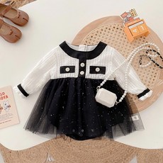 STARDOOR 女童花朵蕾絲長袖連身裙