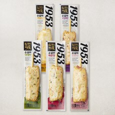 삼진어묵 1953 순살바 야채맛 80g + 오징어맛 80g + 매운맛 80g + 콰트로치즈맛 80g + 통새우맛 85g 세트, 405g, 1세트