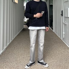 콘피아르 남성용 워싱 베이직 데님 팬츠 TC6126