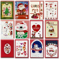 永圓 1000 聖誕卡 12種套組 E10-3&5, 混合色, 1套