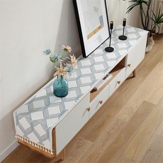 현대 미니멀 디자인 TV 캐비닛 커버 식탁 테이블러너, 06, 35 x 200 cm