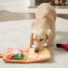 DING DONG PET 狗狗柔軟菜單日誌嗅聞玩具, 棕色, 1個