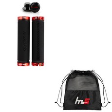 GUB Naya Style 自行車車把把手 2p + 獨家袋套組 CYYP-67-2PU, 紅色（手柄）, 1套