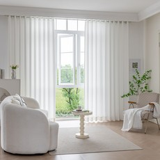 VIEW HOUSE Lucid 四季基本款遮光窗簾 2入, 白色