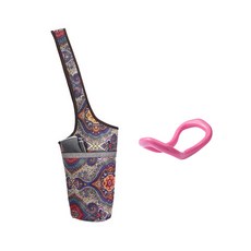 民族帆布瑜伽墊包+粉色瑜伽環套組, 4型