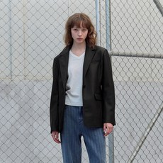 쥬시쥬디 여성용 J 테일러드 페이크 레더 자켓 JYJK68AC