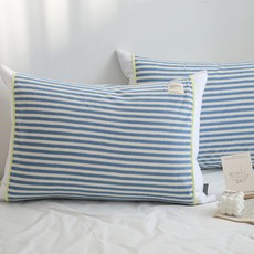 MAISONTEXTILE Mood Up 彩色毛圈布條紋枕頭套