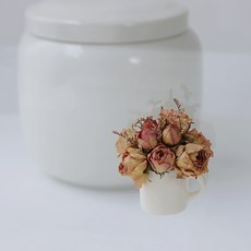 Blüehen Noble 迷你玫瑰乾花附贈迷你杯, 粉色的