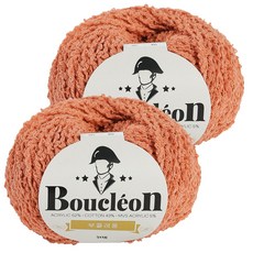 Knitt Boucleon 編織線 50g, 307 珊瑚色, 2個