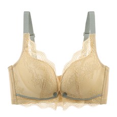 雙釦蕾絲荷葉邊哺乳內衣