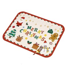小麥購物 聖誕吸水防滑墊 L098, 條紋彩款, 1個