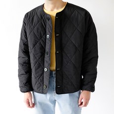 HARRISON HOMME 男士寬鬆版菱格輕量絎縫鋪棉開襟衫 TBC1034