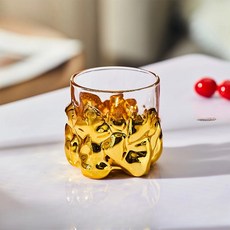 아메리칸로드 구름담은 고급 유니크 유리컵 270ml RK2328, 골드, 1개