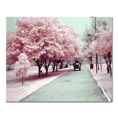 ADICO DIY 繪畫粉紅色木路 PH33 50 x 40cm, 混色