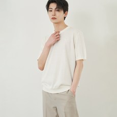 210에디트 남성용 아이스 코튼 라운드 니트 티 ZE2SW911