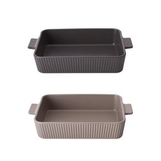 DAMEUM 溫感烤箱用焗烤盤2件組, 1套, 赭黃 + 黑檀