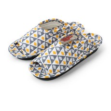 KiKiDi 絎縫室內拖鞋, 方形圖騰, 1組