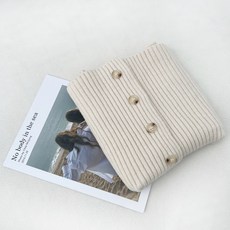 메르시밴드 단추 넥워머 니트 머플러