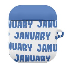 JUST4YOU 24 시그널 아이폰 에어팟 하드 케이스, 1월