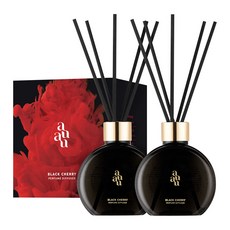 auau 香氛擴香瓶 200ml 2入 + 纖維擴香棒 10支 套組, 黑櫻桃, 1套