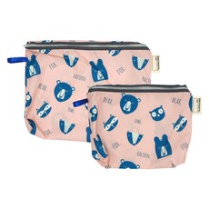 베베슈에뜨 유아용 방수 기저귀 + 도시락 파우치 세트, 애니멀소동