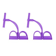 彩色瑜珈帶健身器材伸展踏板彈力帶 2件組, 看啊看啊