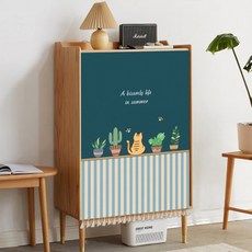 Daysoy 動物插畫收納櫃遮蔽門簾, TYPE4