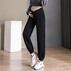 簡約裹身束口孕婦褲