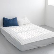 믹스앤매치 데이 코튼 고정밴딩 40수 침대 패드, 브라이트화이트