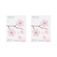 Appree Sticky Leaf 透明櫻花半透明便利貼 L, 粉紅色, 2個