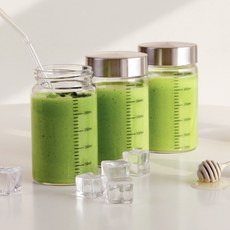 이우아여사 내열유리 눈금유리병, 3개, 250ml