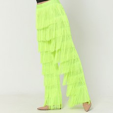 dancedome 流蘇長褲 LDP20000, 螢光黃
