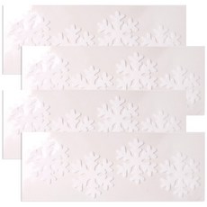 PARTYHAE 設定果凍貼紙 11cm 4入, 白色, 4個