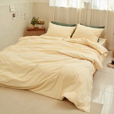 바자르 60수 고밀도 바이오워싱 피그먼트 이불커버, 버터