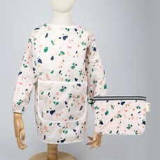 BEBE CHOUETTE 兒童用防水長袖美術罩衫 + 收納袋組合