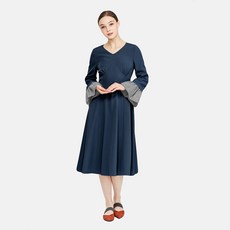 엘바이엘 소매 탈부착 A라인 원피스