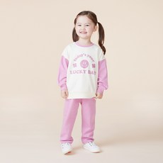 KIDSCOMO 童款英文字笑臉長袖套裝