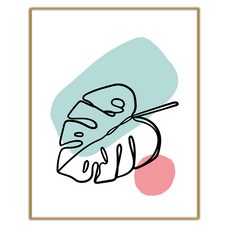 추상 일러스트 그림 인테리어 액자 IDP-064, 엣지 골드