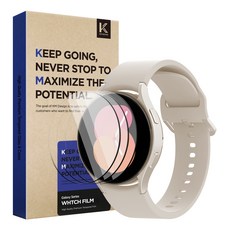 케이엠디자인 풀커버 갤럭시워치 강화유리 액정 보호필름 3p, 투명
