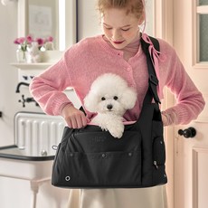 Comfy Child 寵物枕頭舒適斜背包, 柔軟炭灰色