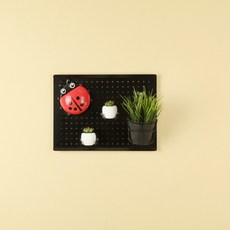 takongpan 室內裝飾邊緣洞洞板 寬300mm x 高400mm, 1個, 黑色