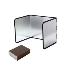 3片式不鏽鋼擋油板 +砂紙海綿, 1套