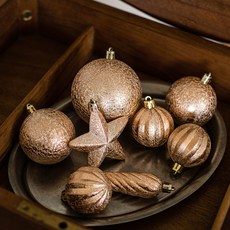 BeautifulDecoSense 聖誕樹裝飾球組 5入, Pearl Pink